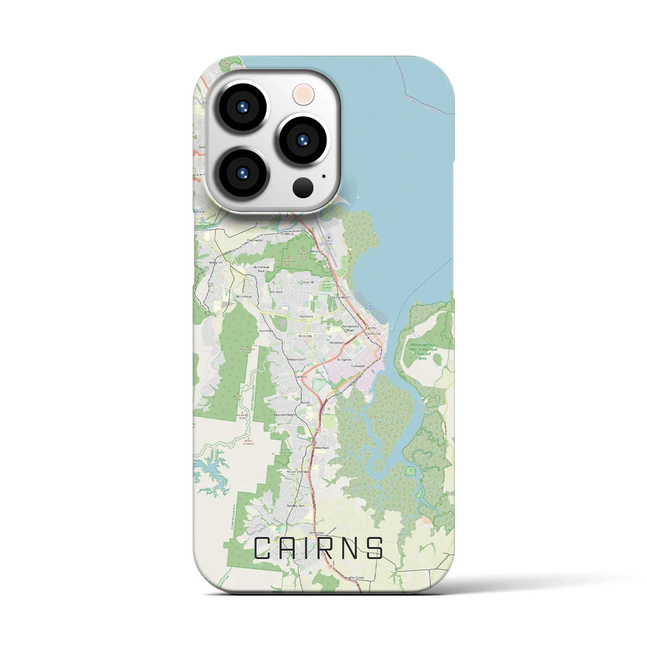 【ケアンズ(オーストラリア)】地図柄iPhoneケース(バックカバータイプ)