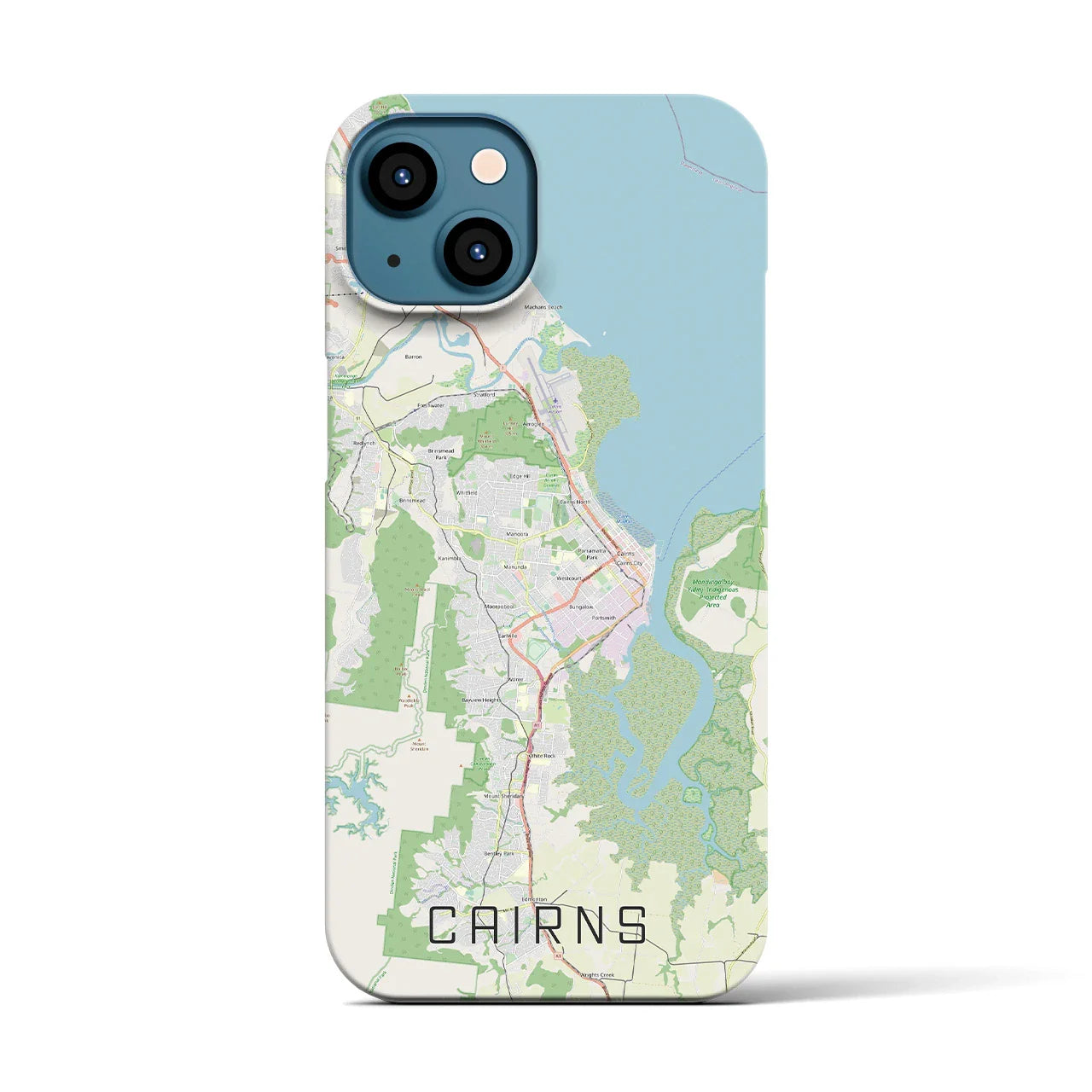 【ケアンズ(オーストラリア)】地図柄iPhoneケース(バックカバータイプ)