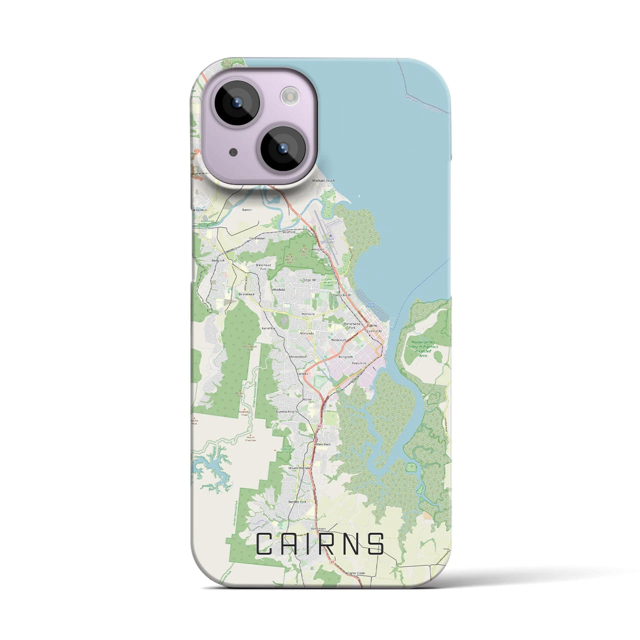 【ケアンズ(オーストラリア)】地図柄iPhoneケース(バックカバータイプ)