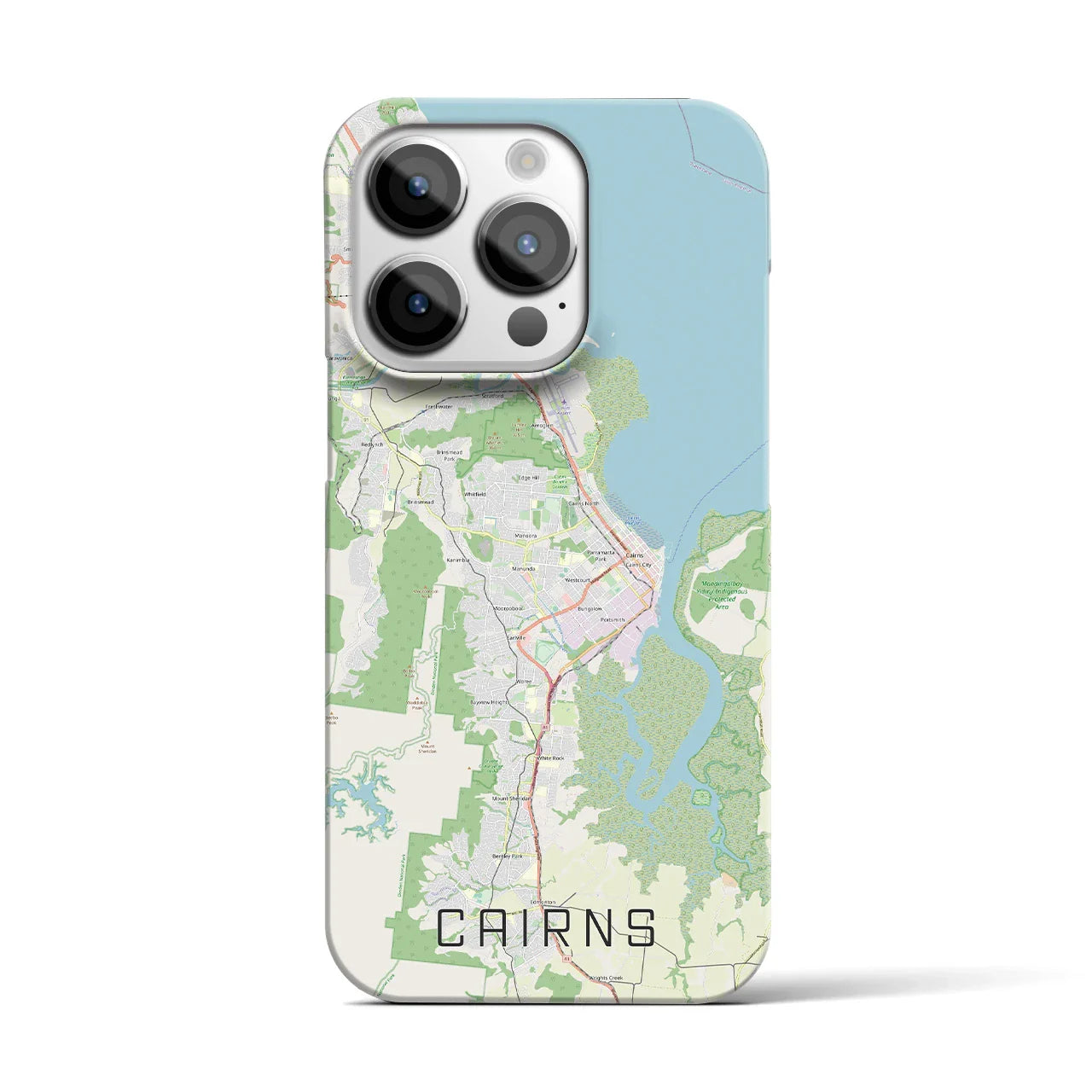 【ケアンズ(オーストラリア)】地図柄iPhoneケース(バックカバータイプ)
