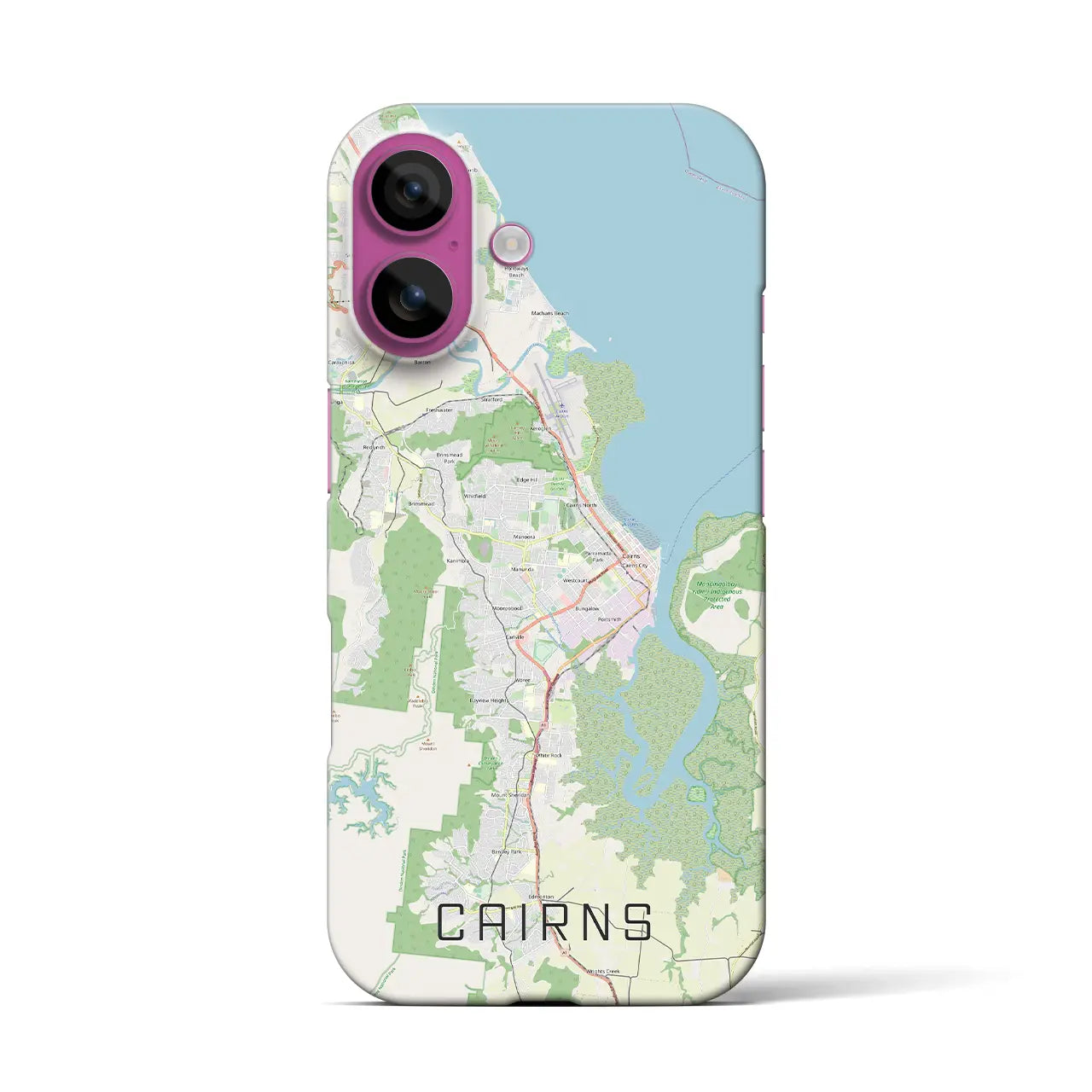 【ケアンズ(オーストラリア)】地図柄iPhoneケース(バックカバータイプ)