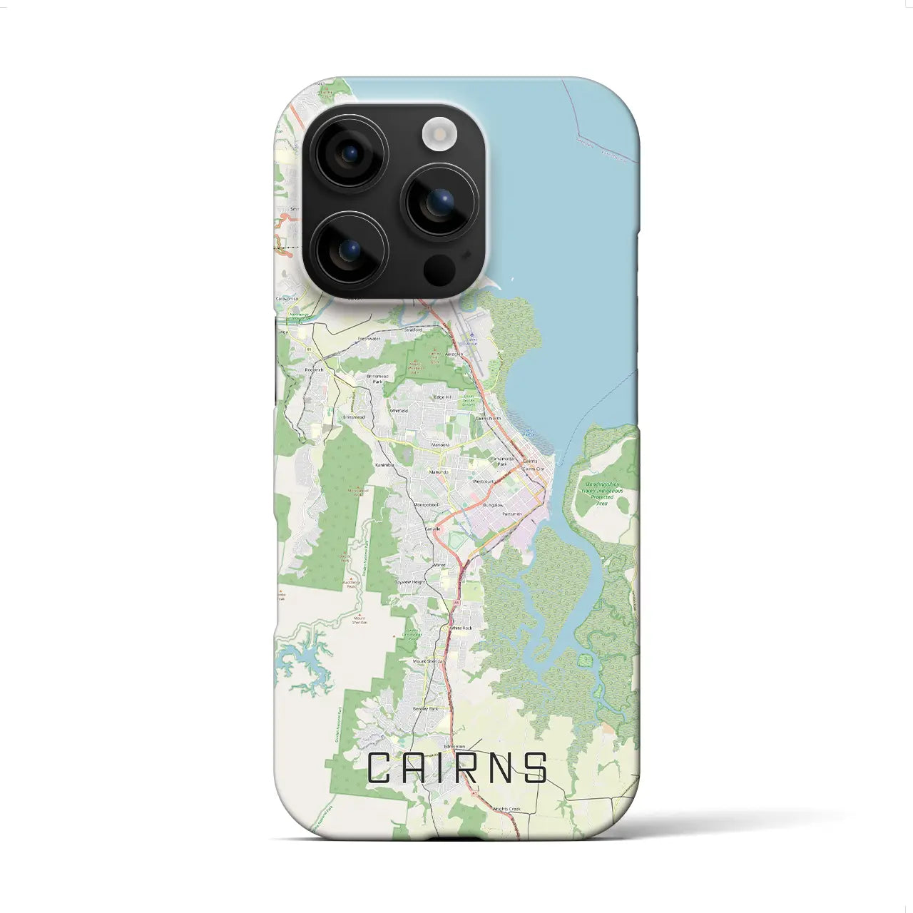 【ケアンズ(オーストラリア)】地図柄iPhoneケース(バックカバータイプ)