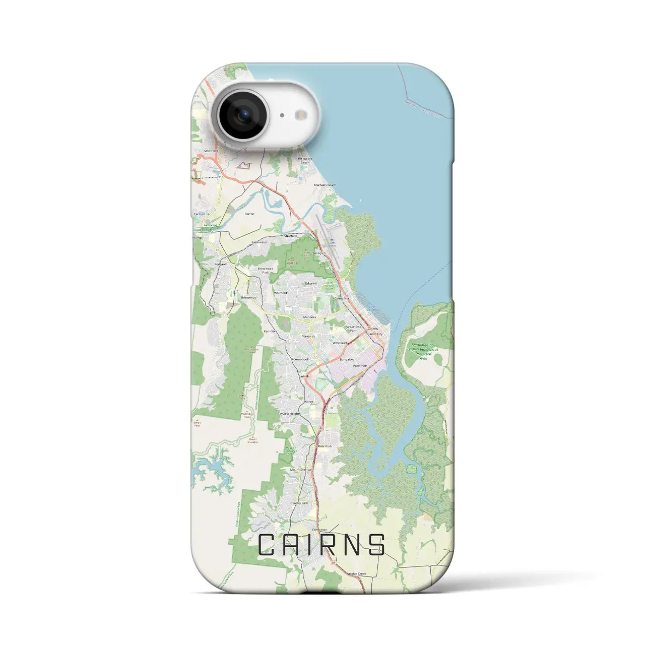 【ケアンズ(オーストラリア)】地図柄iPhoneケース(バックカバータイプ)
