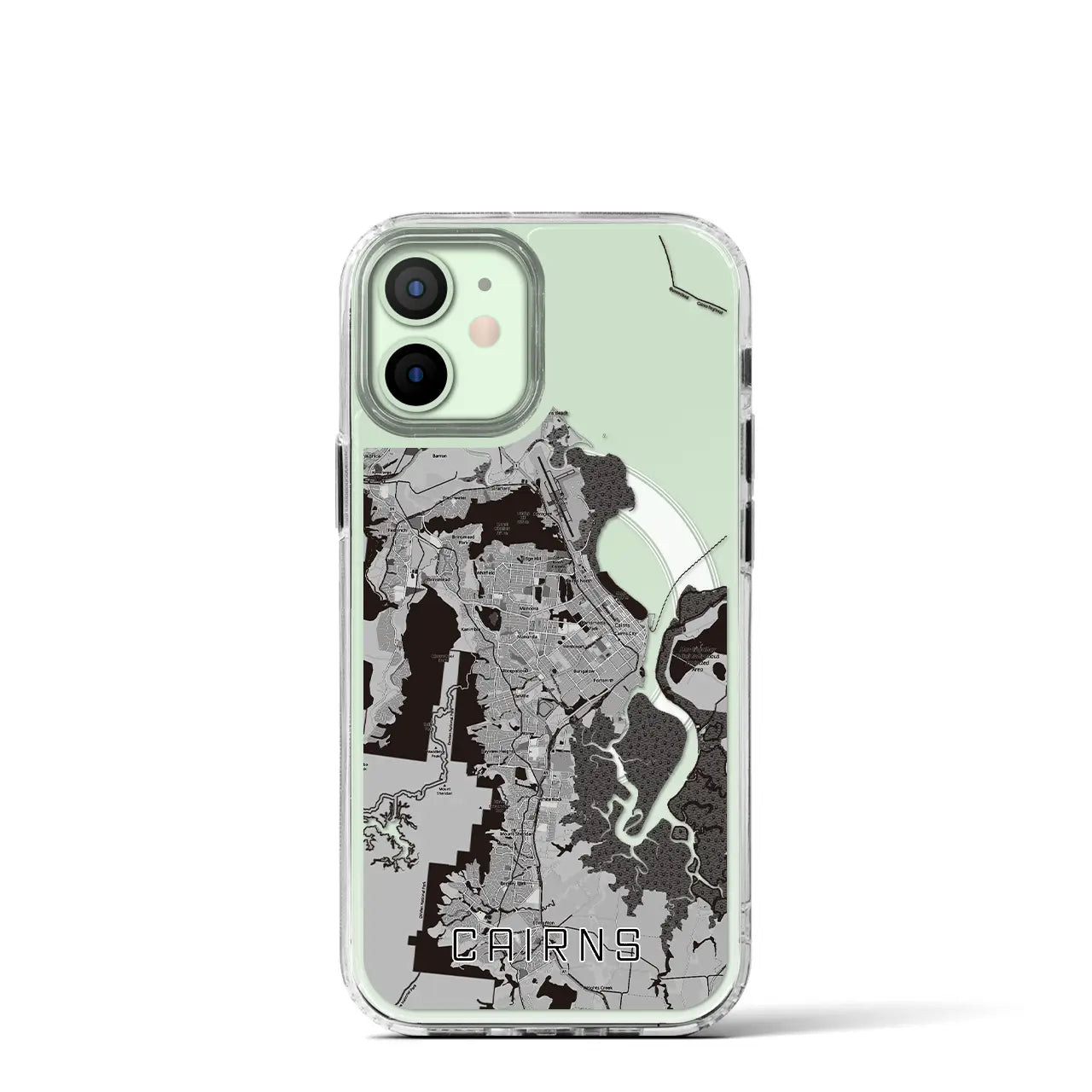 【ケアンズ(オーストラリア)】地図柄iPhoneケース(MagSafeタイプ)
