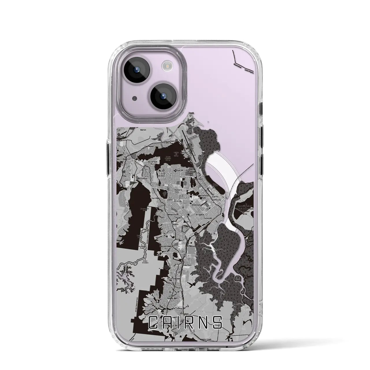 【ケアンズ(オーストラリア)】地図柄iPhoneケース(MagSafeタイプ)