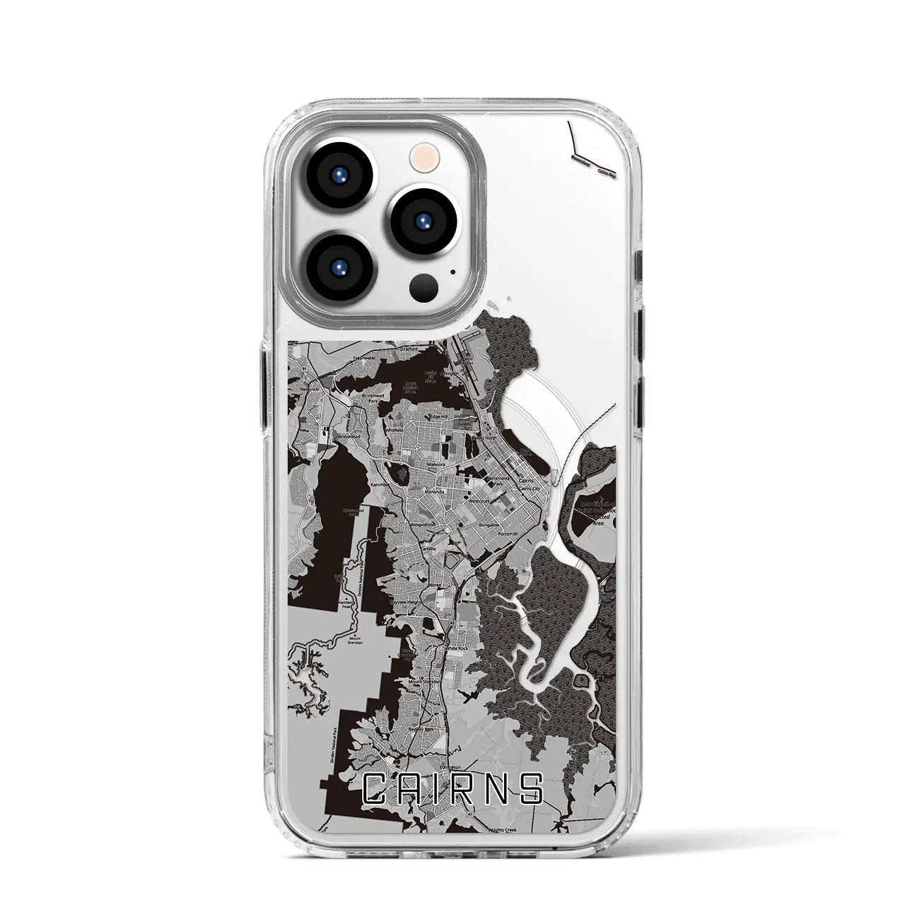 【ケアンズ(オーストラリア)】地図柄iPhoneケース(MagSafeタイプ)