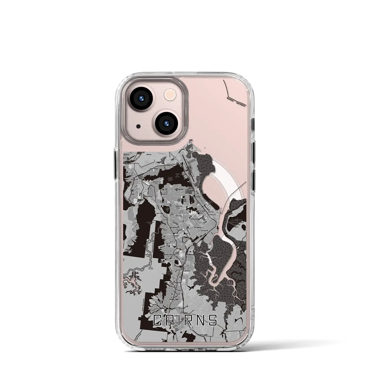 【ケアンズ(オーストラリア)】地図柄iPhoneケース(MagSafeタイプ)