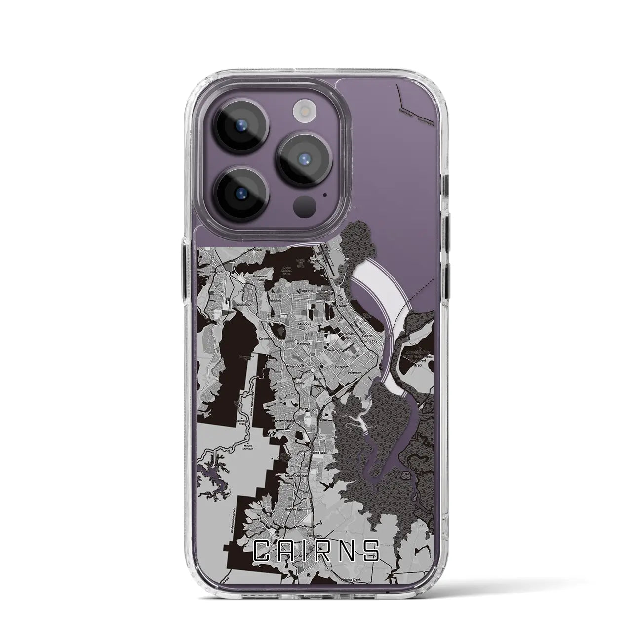 【ケアンズ(オーストラリア)】地図柄iPhoneケース(MagSafeタイプ)
