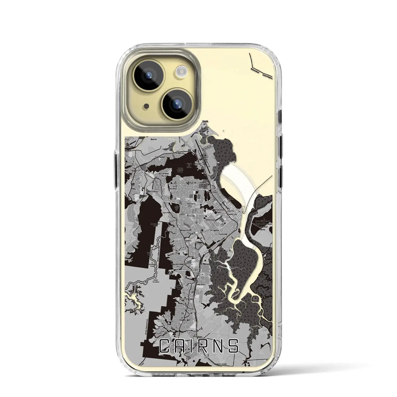 【ケアンズ(オーストラリア)】地図柄iPhoneケース(MagSafeタイプ)