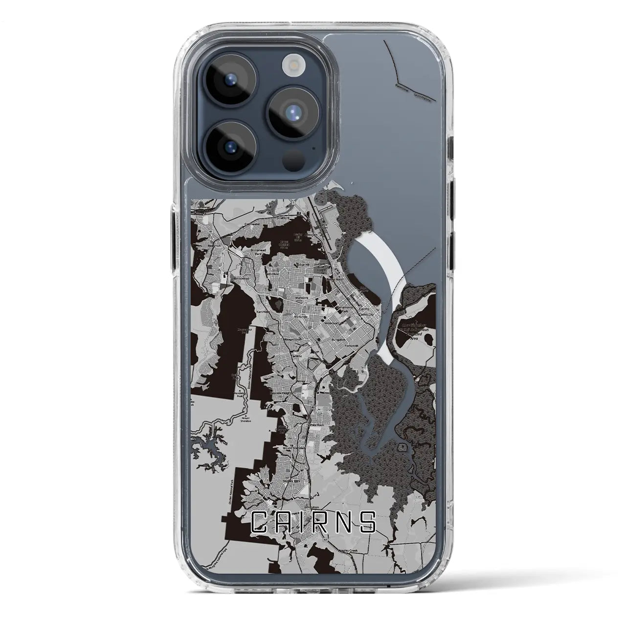 【ケアンズ(オーストラリア)】地図柄iPhoneケース(MagSafeタイプ)