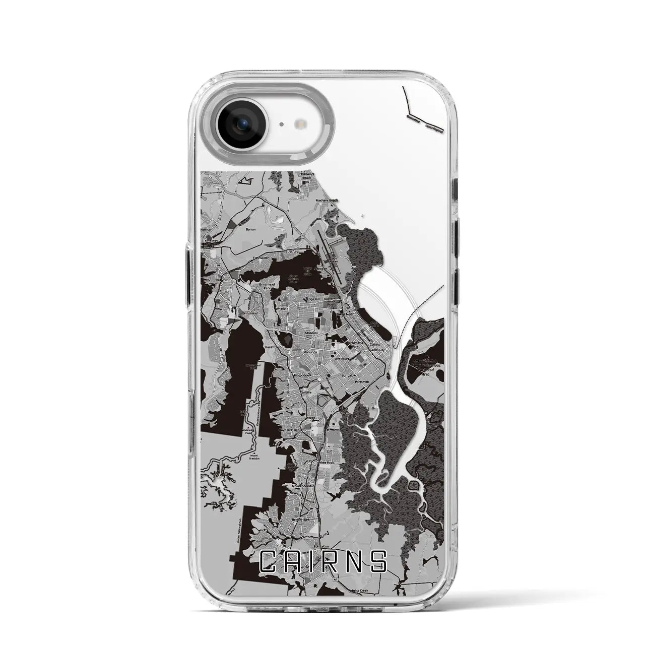 【ケアンズ(オーストラリア)】地図柄iPhoneケース(MagSafeタイプ)