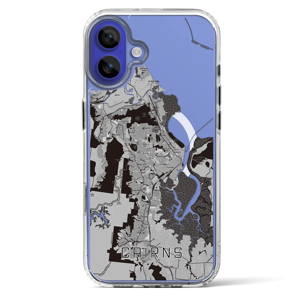 【ケアンズ(オーストラリア)】地図柄iPhoneケース(MagSafeタイプ)