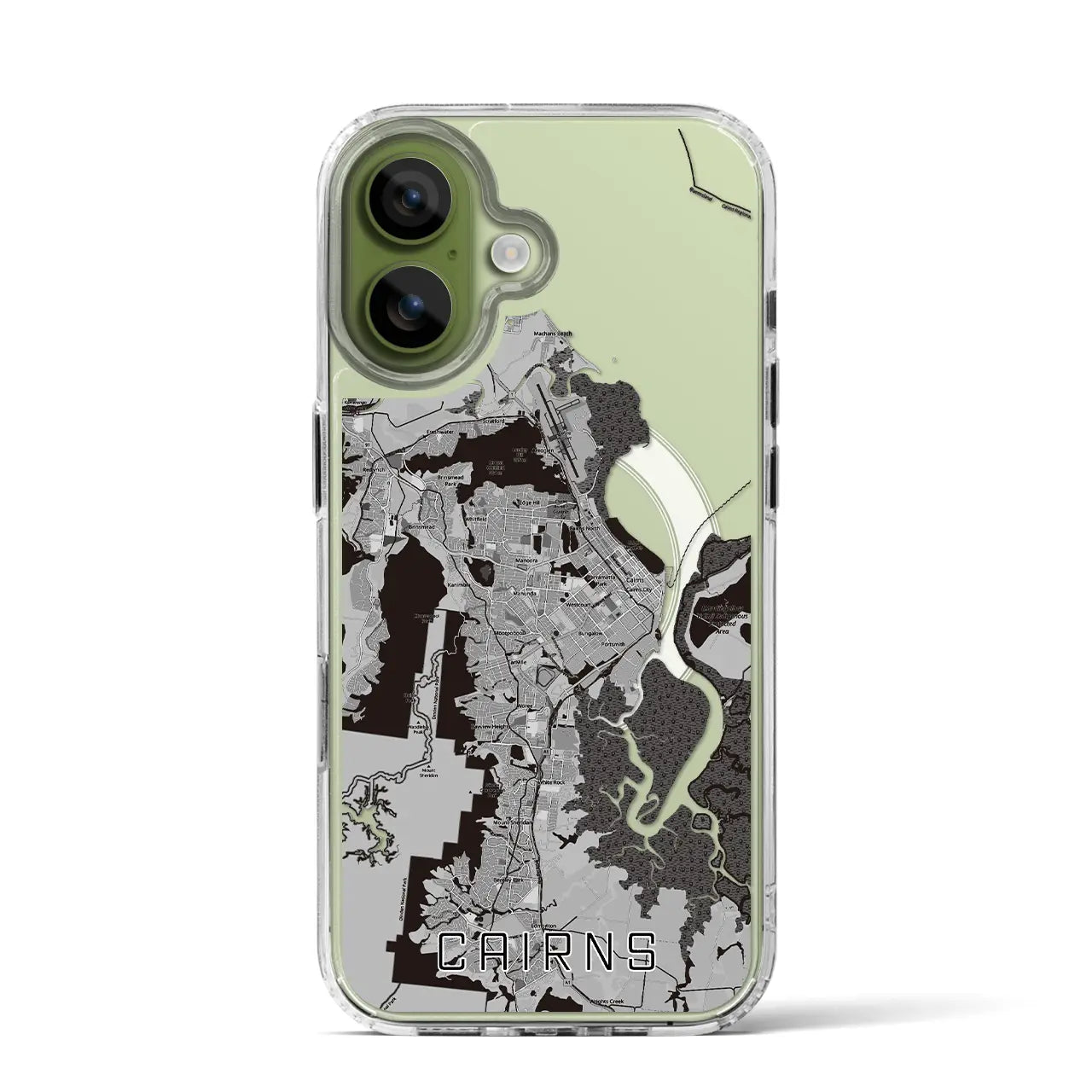 【ケアンズ(オーストラリア)】地図柄iPhoneケース(MagSafeタイプ)