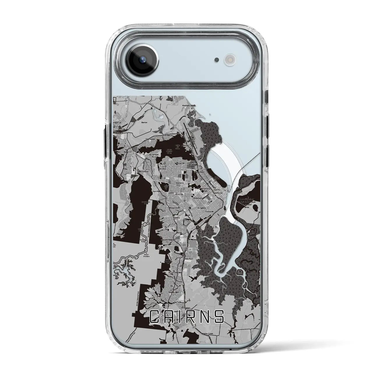 【ケアンズ(オーストラリア)】地図柄iPhoneケース(MagSafeタイプ)