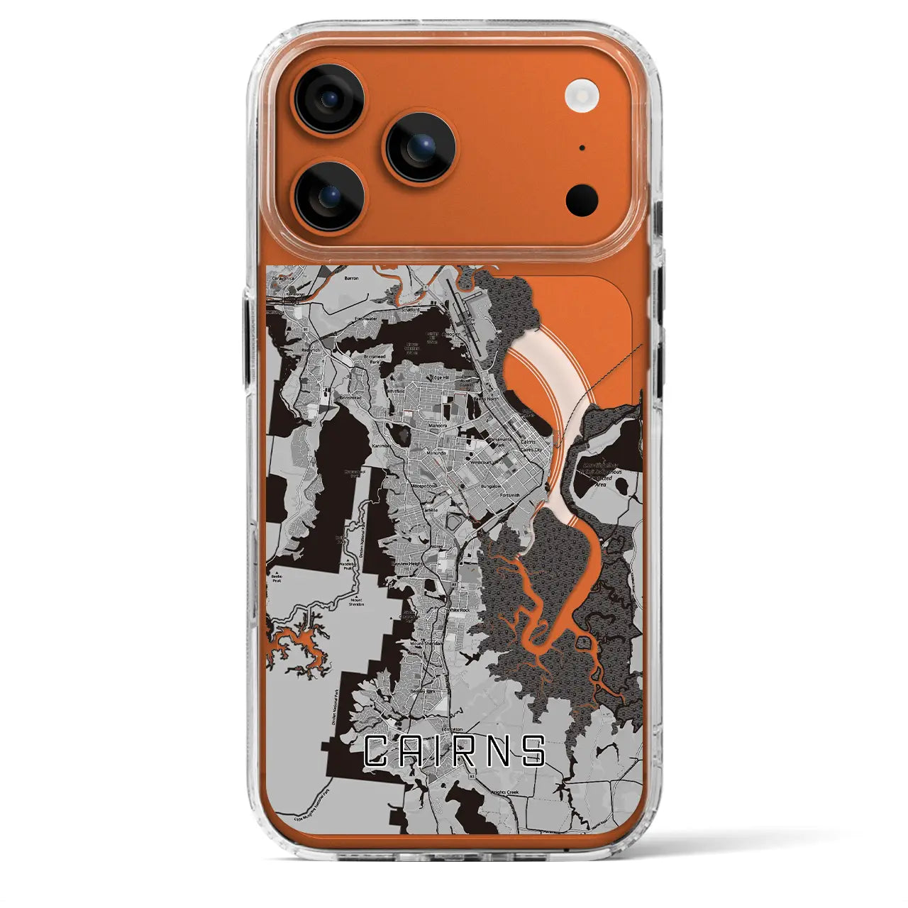 【ケアンズ(オーストラリア)】地図柄iPhoneケース(MagSafeタイプ)