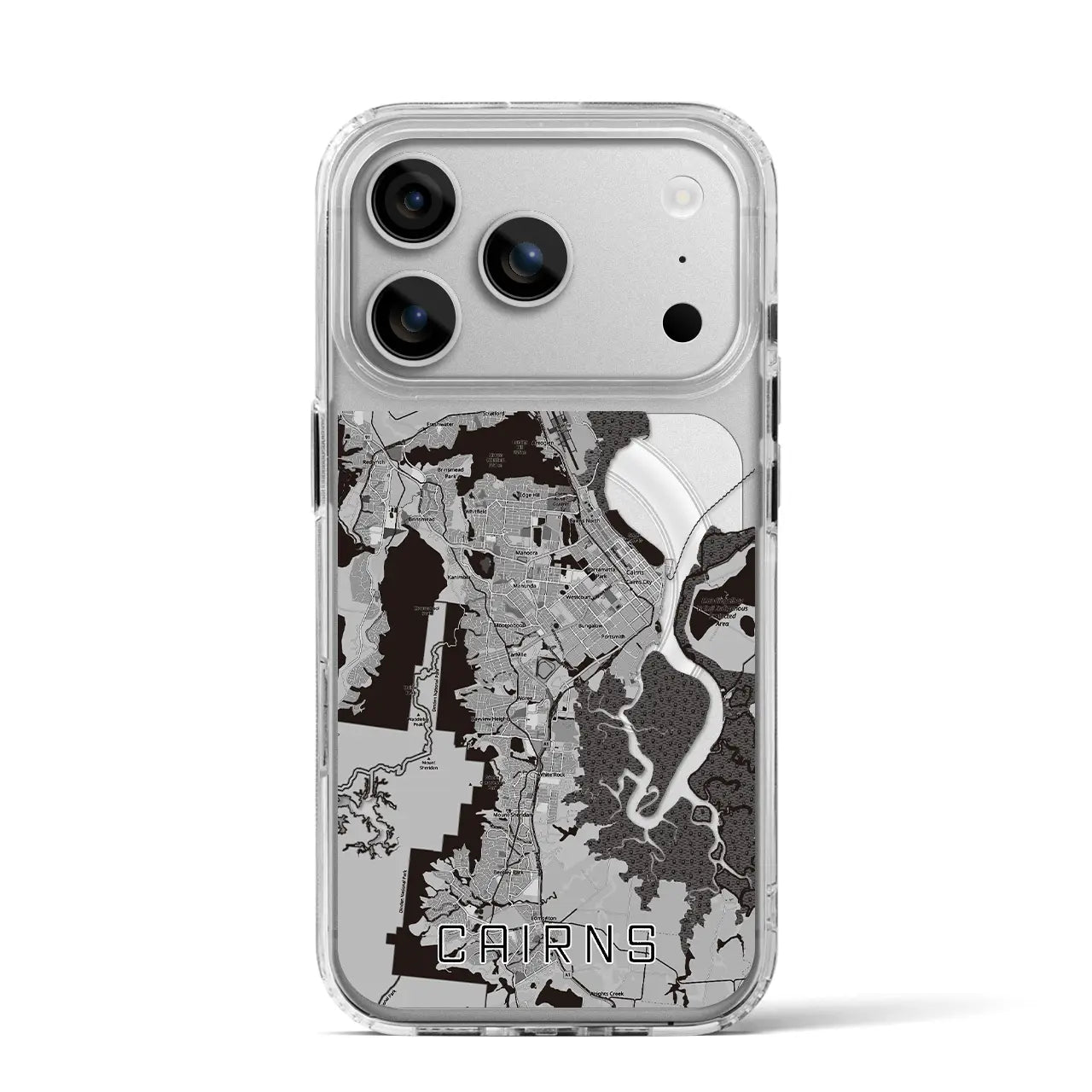【ケアンズ(オーストラリア)】地図柄iPhoneケース(MagSafeタイプ)