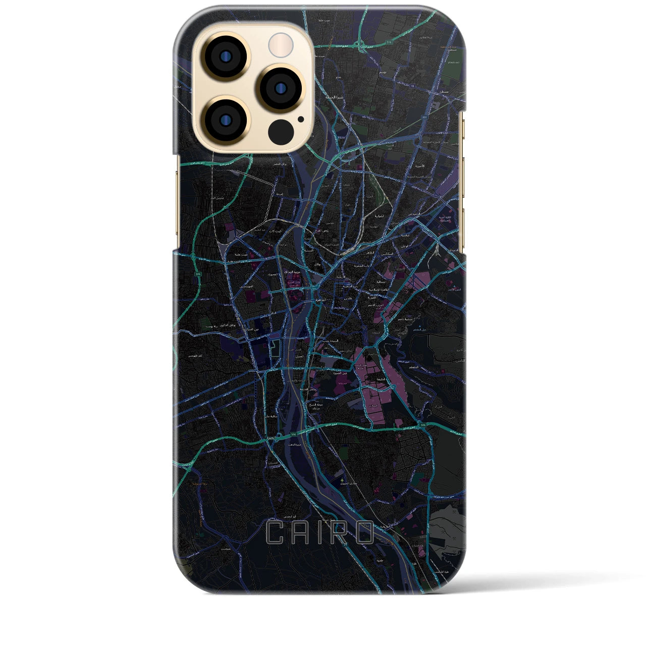 【カイロ(エジプト)】地図柄iPhoneケース(バックカバータイプ)