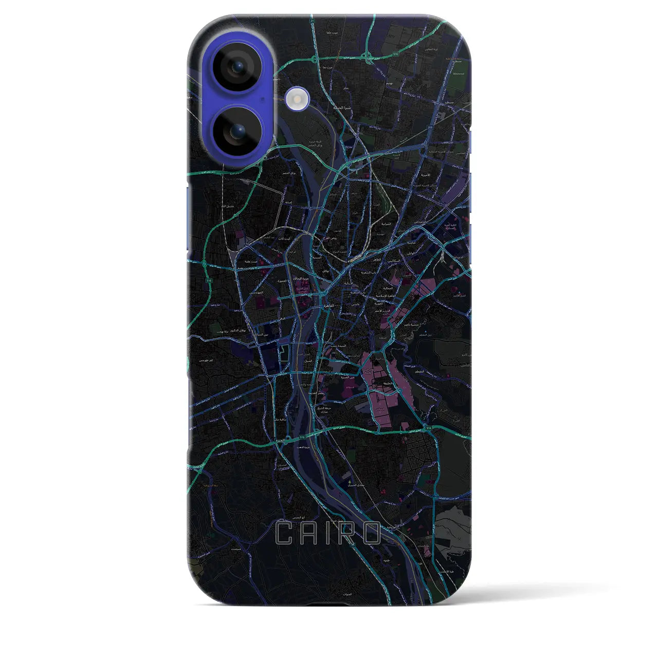 【カイロ(エジプト)】地図柄iPhoneケース(バックカバータイプ)