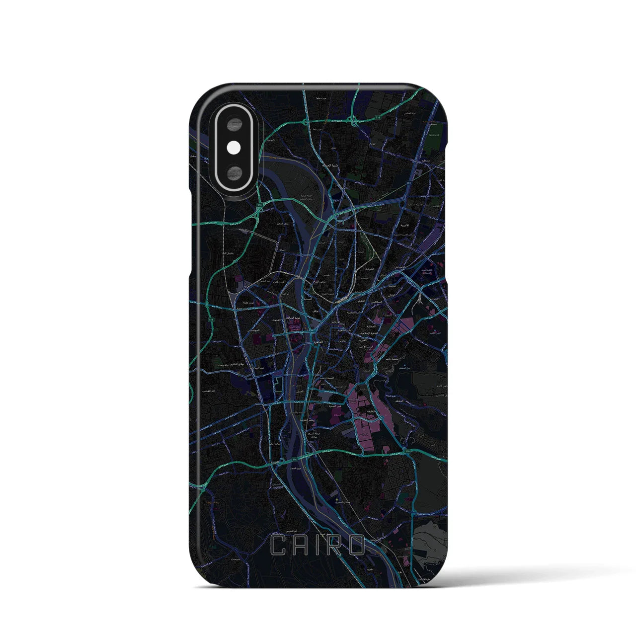 【カイロ(エジプト)】地図柄iPhoneケース(バックカバータイプ)