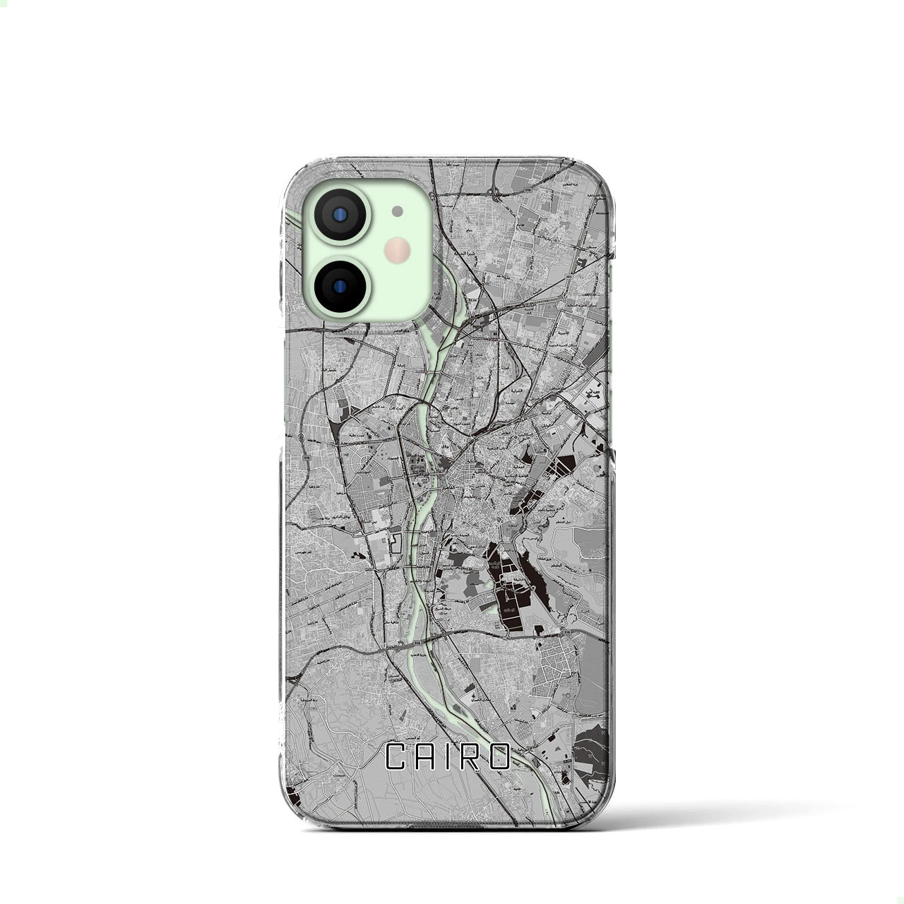 【カイロ(エジプト)】地図柄iPhoneケース(クリアタイプ)