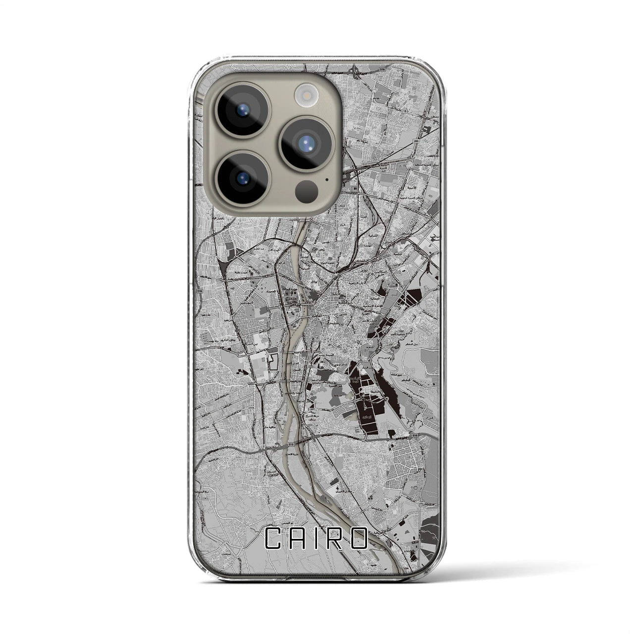 【カイロ(エジプト)】地図柄iPhoneケース(クリアタイプ)