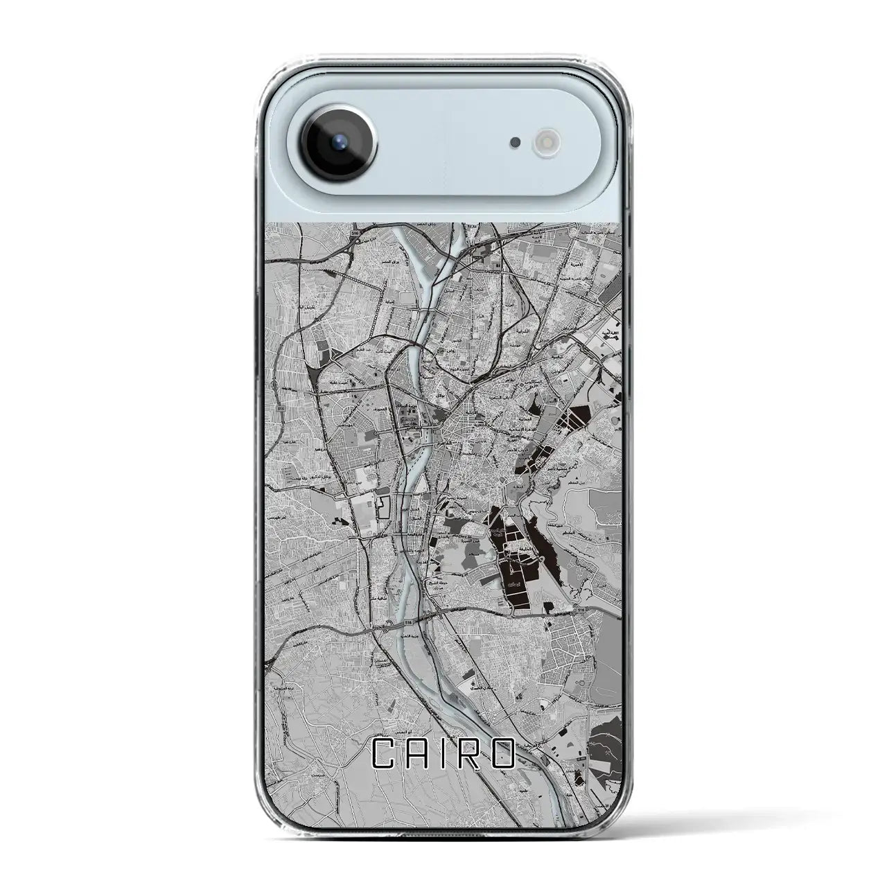 【カイロ(エジプト)】地図柄iPhoneケース(クリアタイプ)