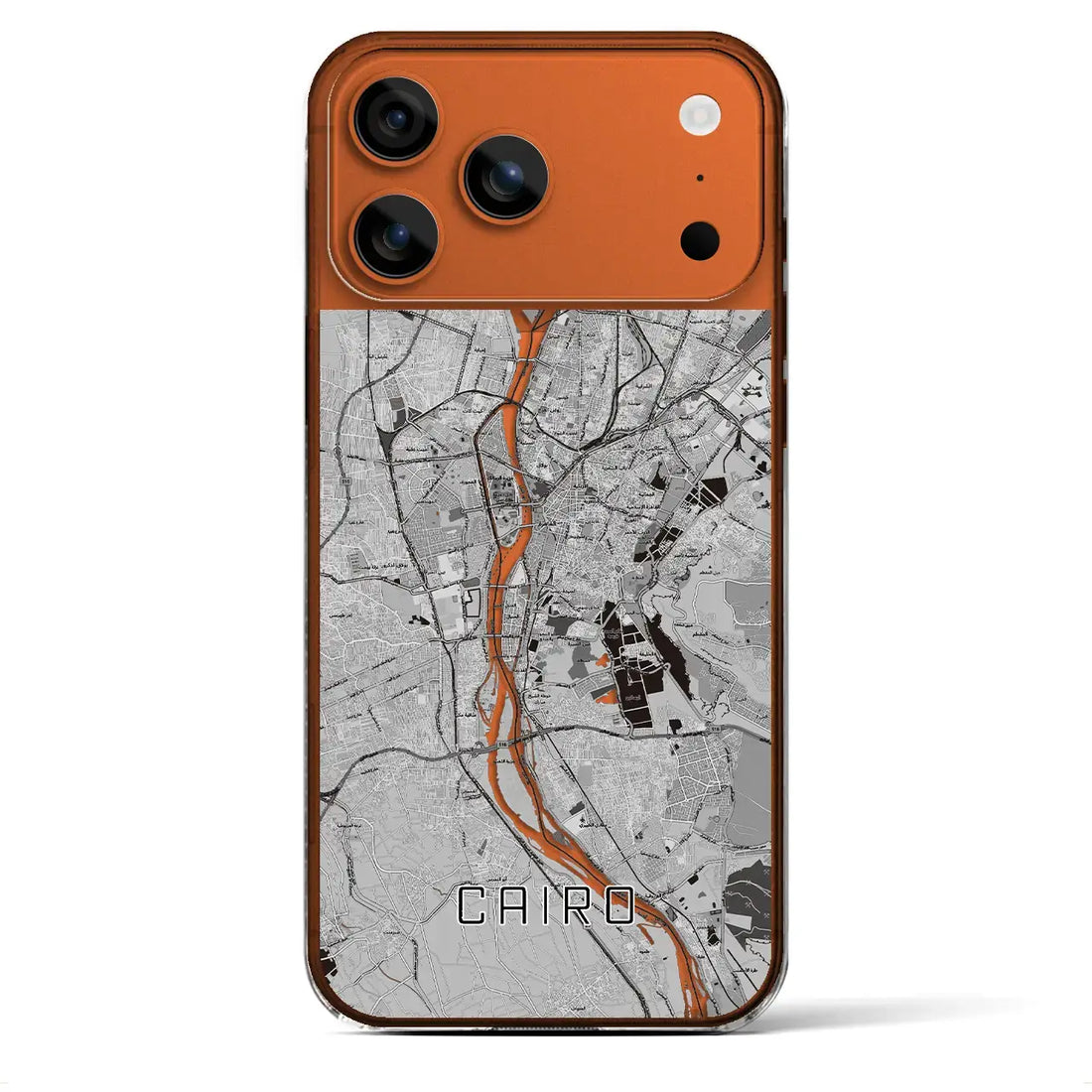 【カイロ(エジプト)】地図柄iPhoneケース(クリアタイプ)