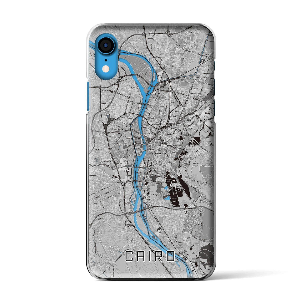 【カイロ(エジプト)】地図柄iPhoneケース(クリアタイプ)