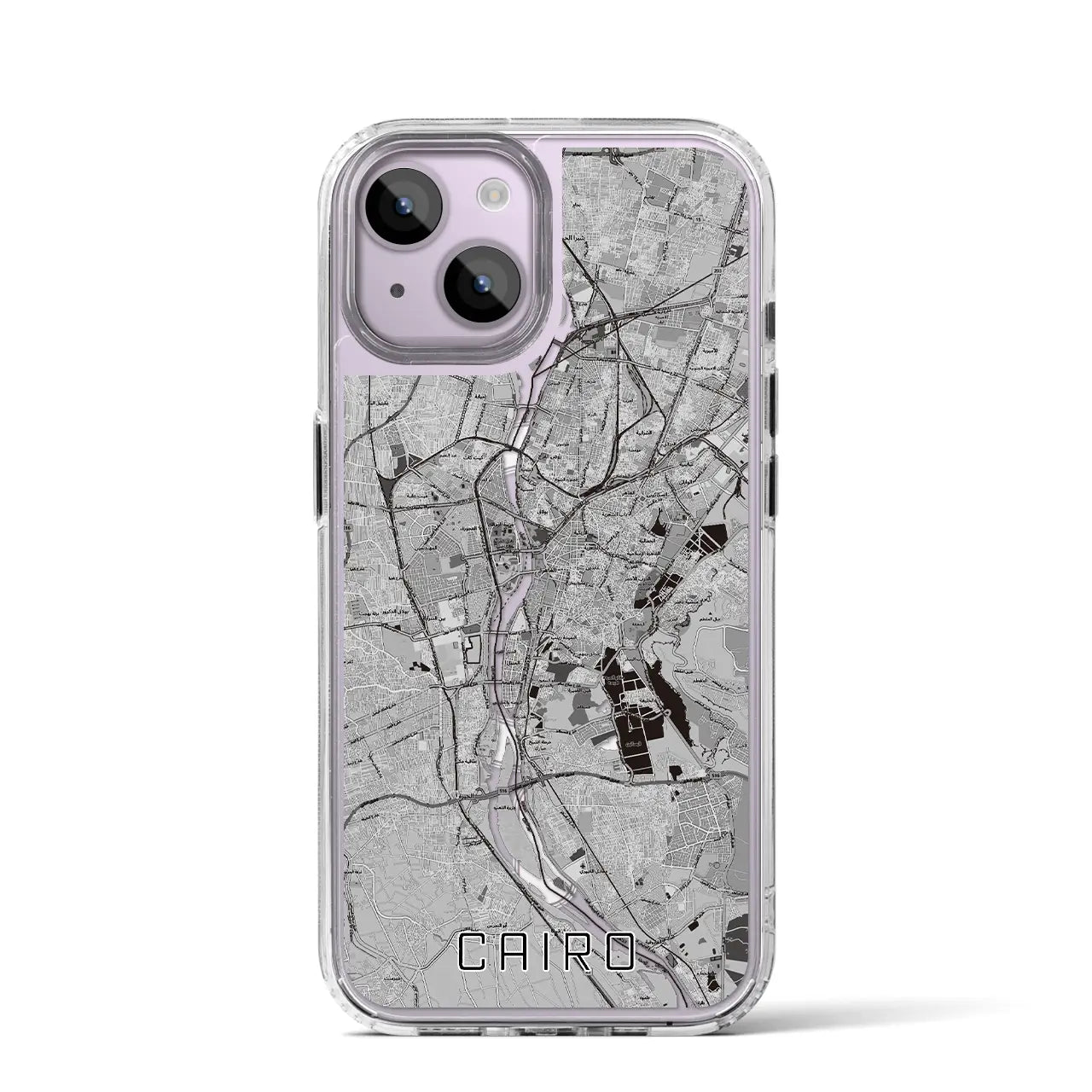 【カイロ(エジプト)】地図柄iPhoneケース(MagSafeタイプ)