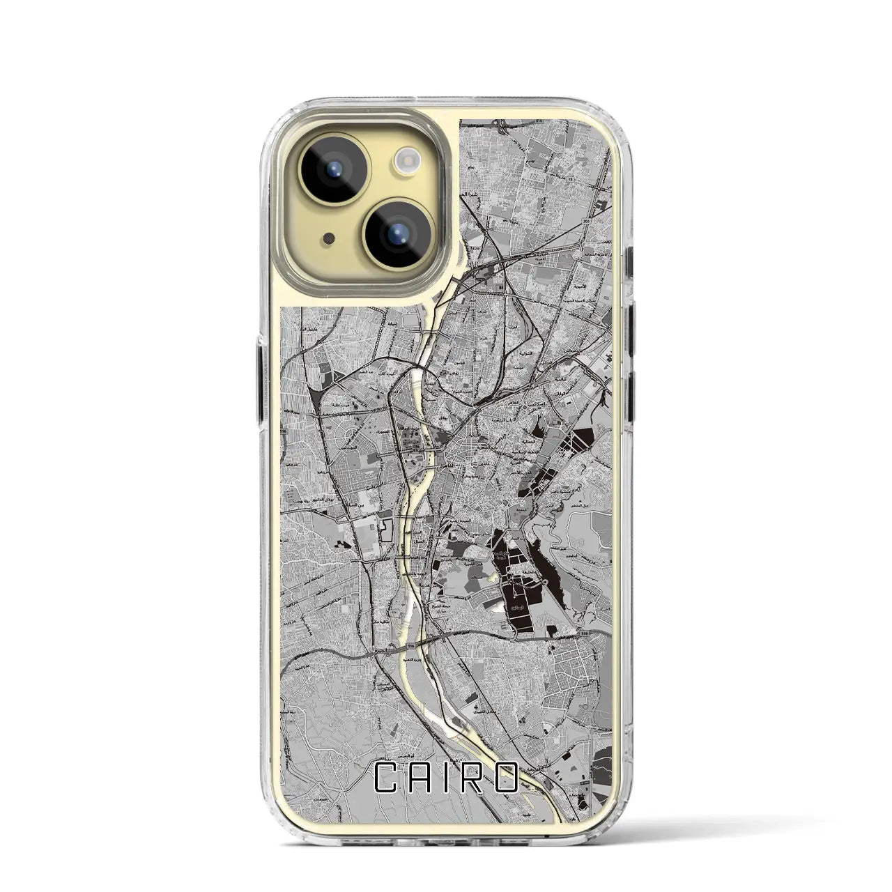 【カイロ(エジプト)】地図柄iPhoneケース(MagSafeタイプ)