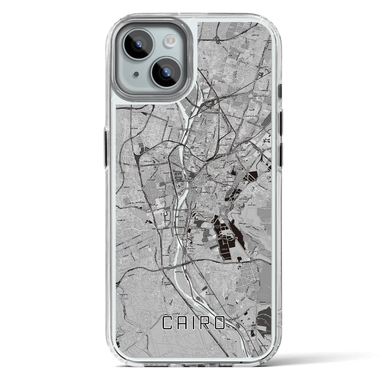 【カイロ(エジプト)】地図柄iPhoneケース(MagSafeタイプ)