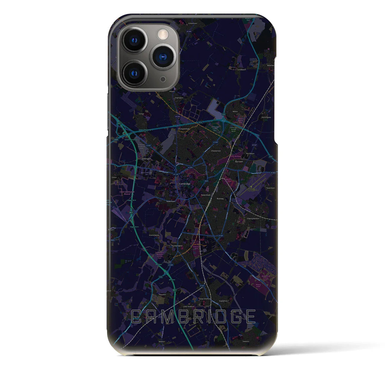 【ケンブリッジ(イギリス)】地図柄iPhoneケース(バックカバータイプ)