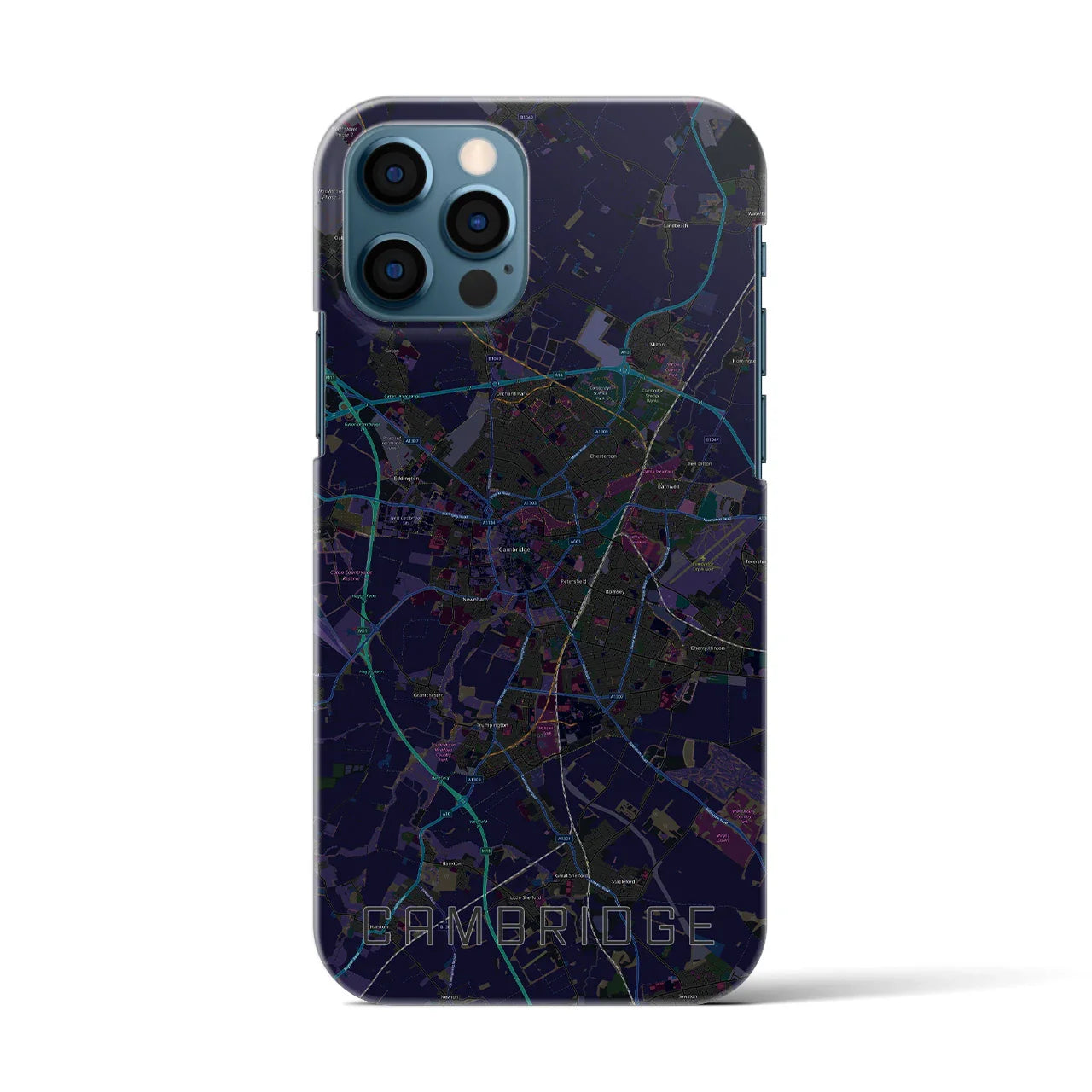 【ケンブリッジ(イギリス)】地図柄iPhoneケース(バックカバータイプ)