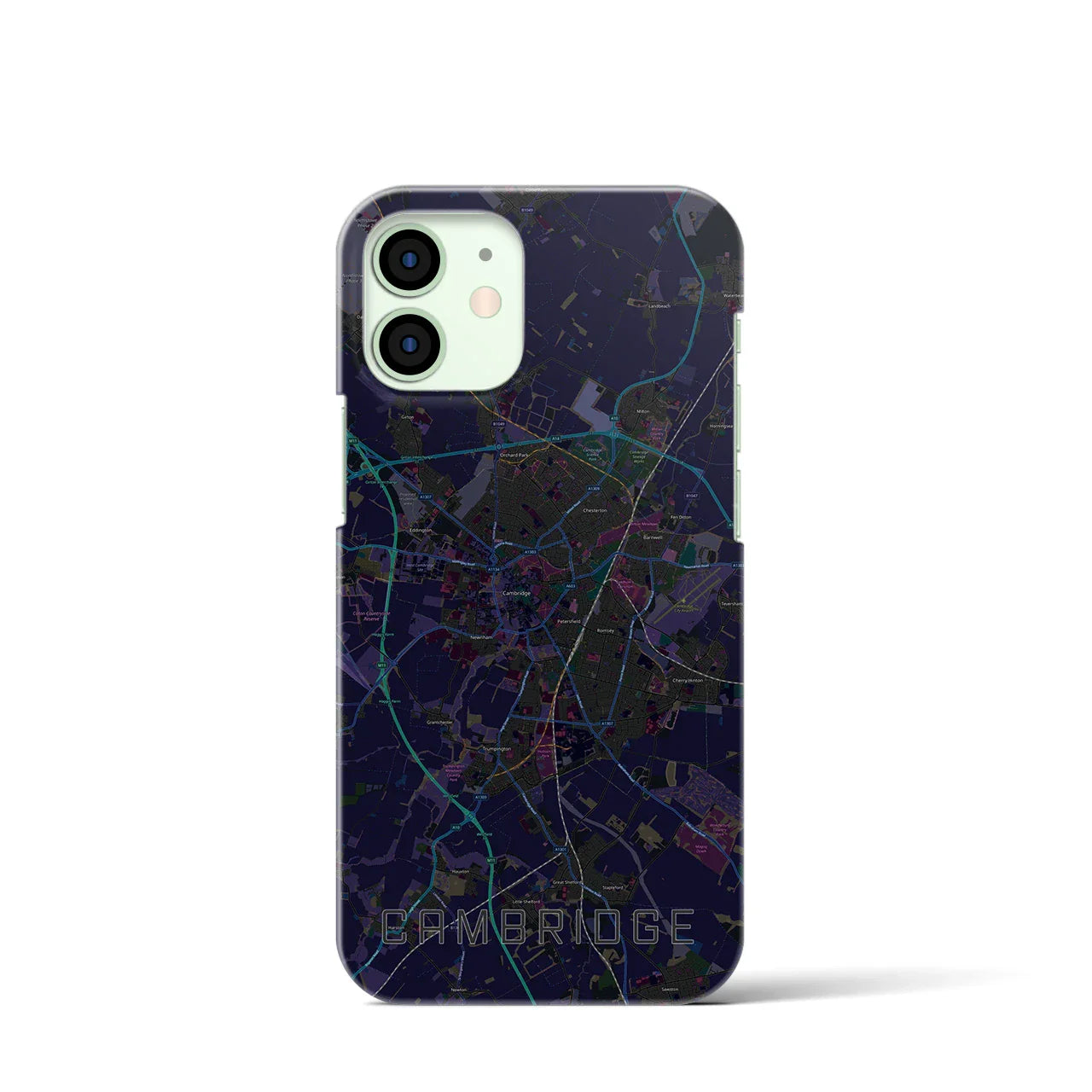 【ケンブリッジ(イギリス)】地図柄iPhoneケース(バックカバータイプ)