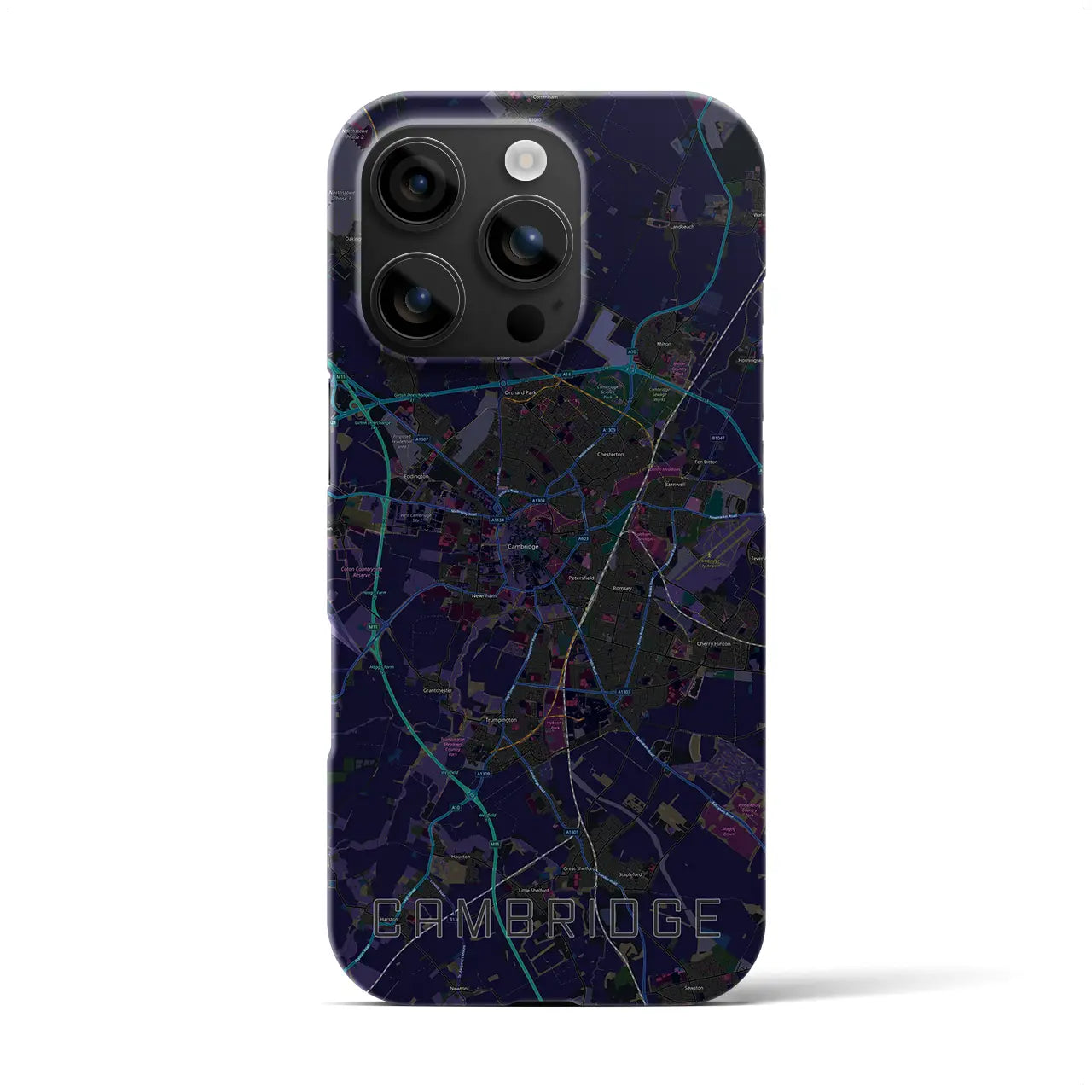 【ケンブリッジ(イギリス)】地図柄iPhoneケース(バックカバータイプ)