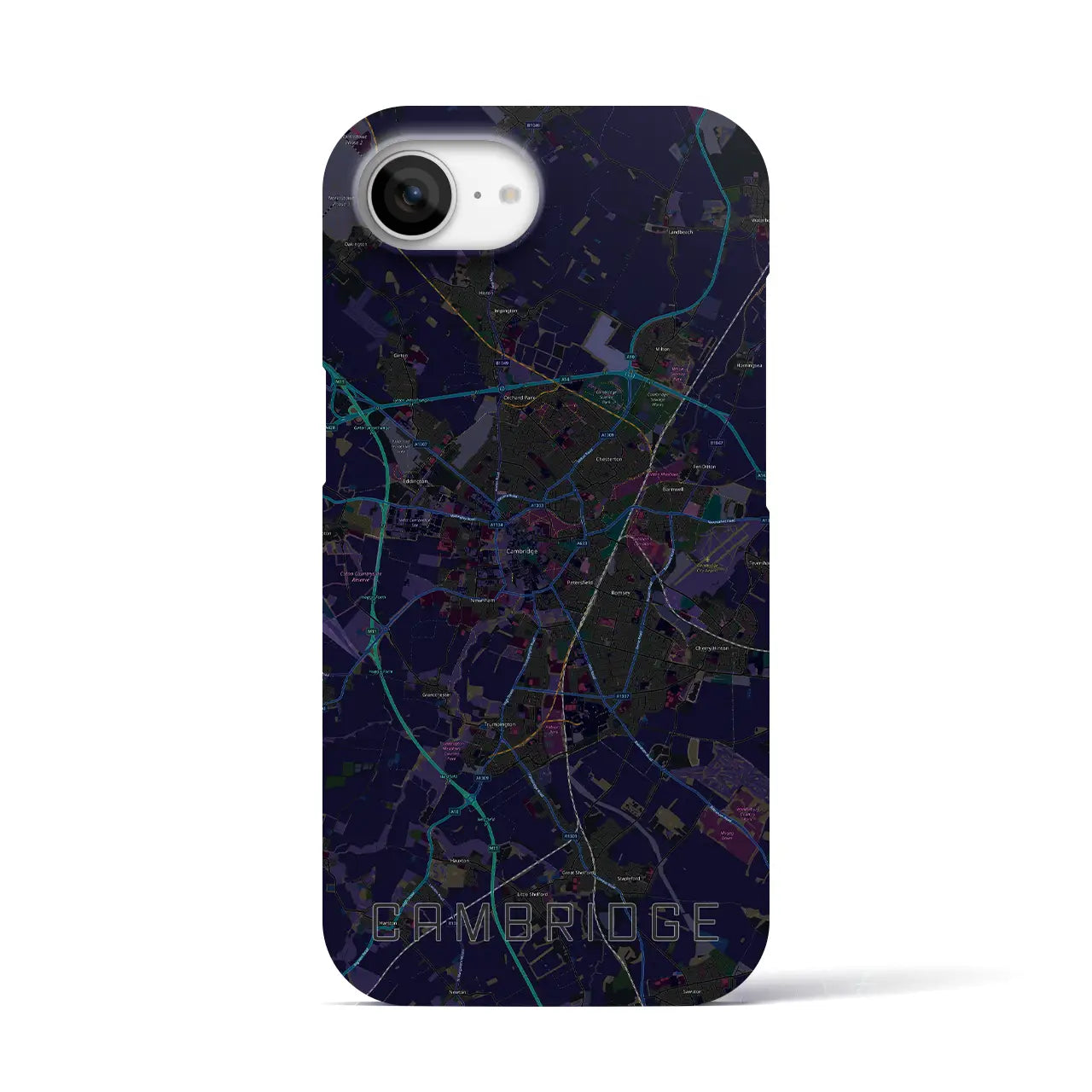 【ケンブリッジ(イギリス)】地図柄iPhoneケース(バックカバータイプ)