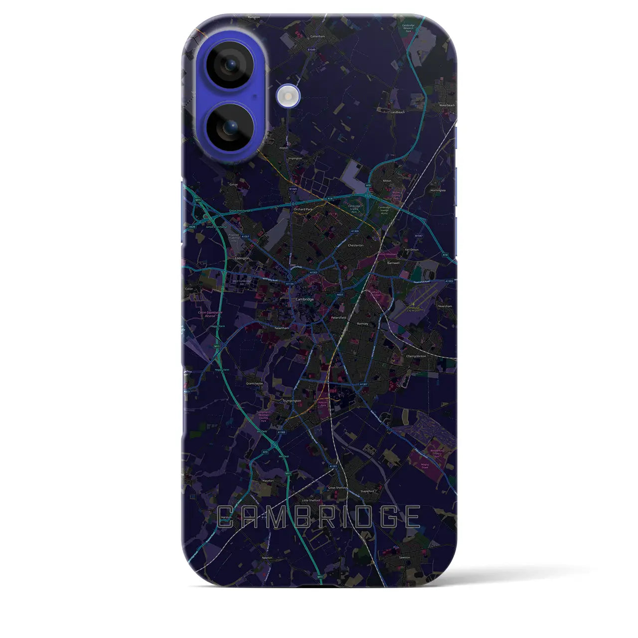 【ケンブリッジ(イギリス)】地図柄iPhoneケース(バックカバータイプ)