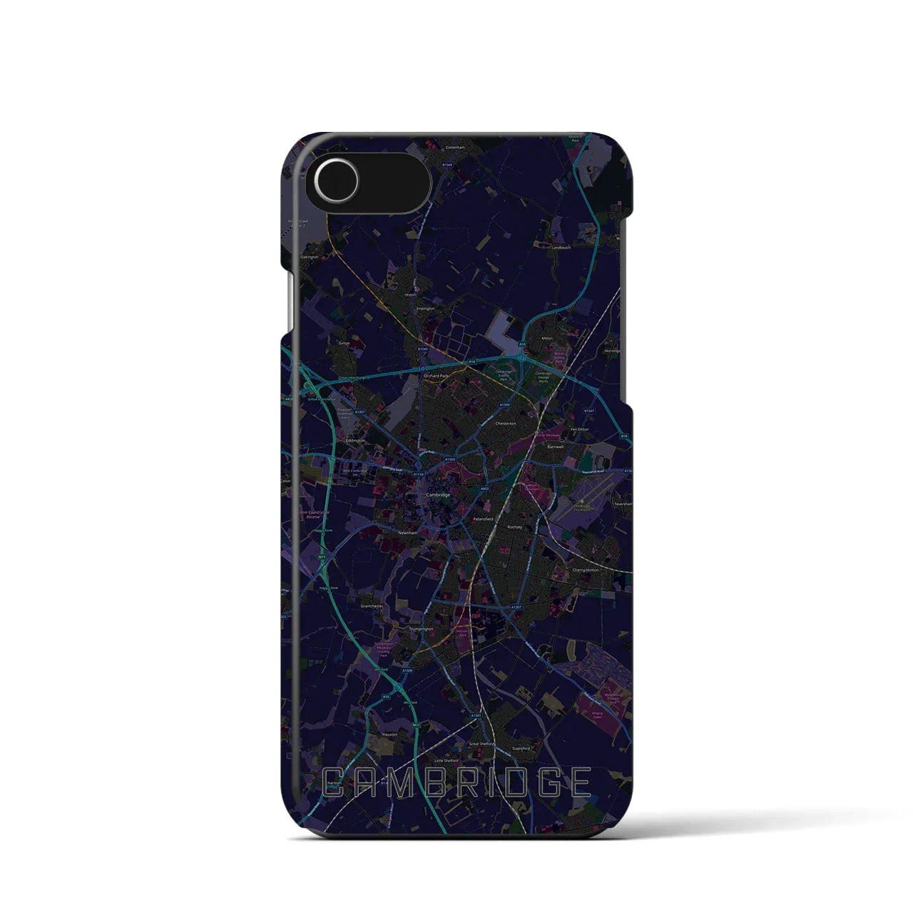 【ケンブリッジ(イギリス)】地図柄iPhoneケース(バックカバータイプ)
