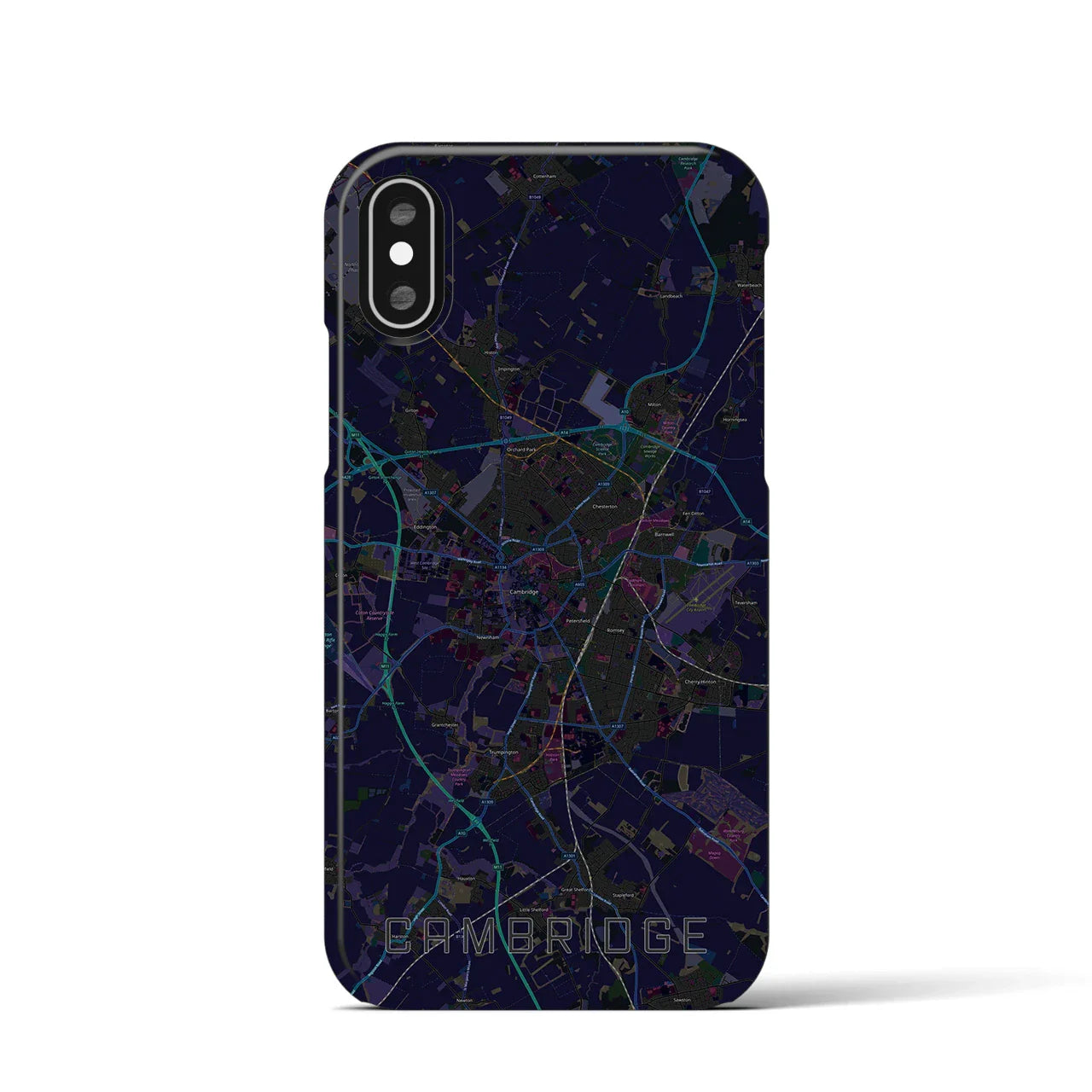 【ケンブリッジ(イギリス)】地図柄iPhoneケース(バックカバータイプ)
