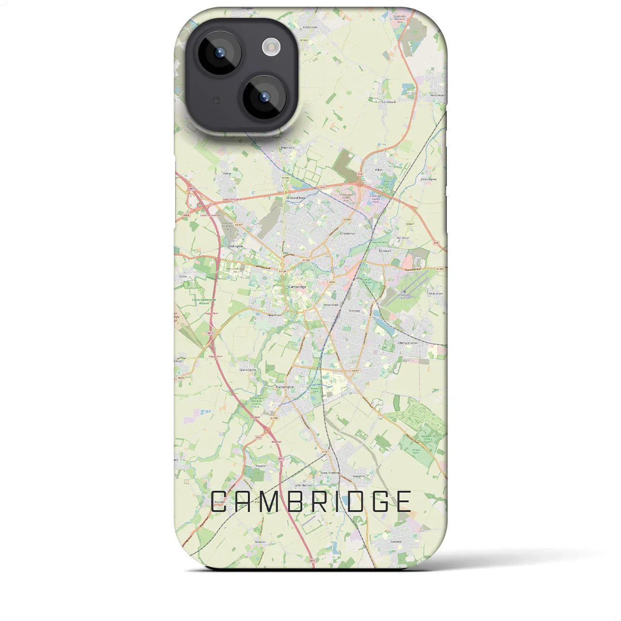 【ケンブリッジ(イギリス)】地図柄iPhoneケース(バックカバータイプ)