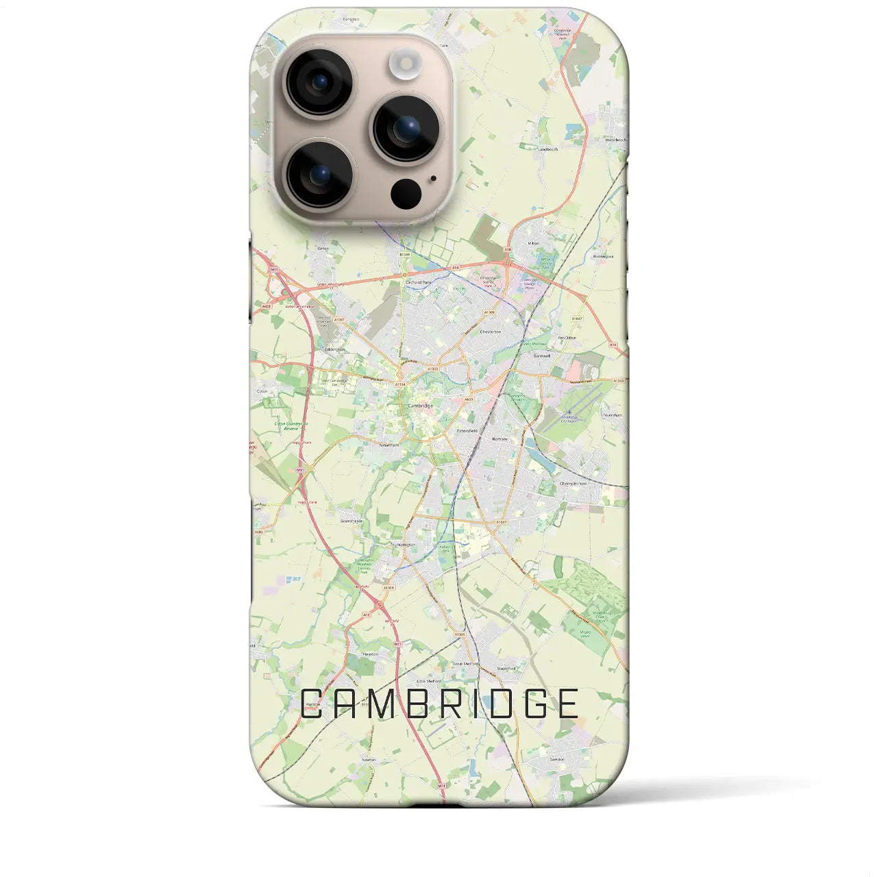 【ケンブリッジ(イギリス)】地図柄iPhoneケース(バックカバータイプ)