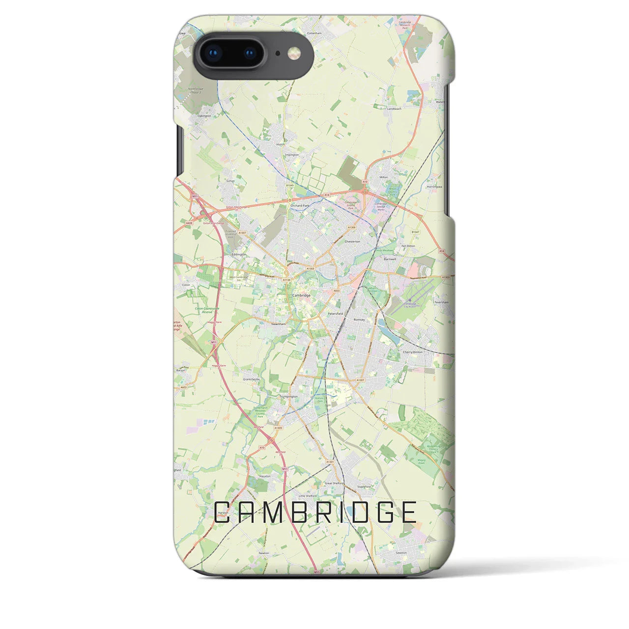 【ケンブリッジ(イギリス)】地図柄iPhoneケース(バックカバータイプ)