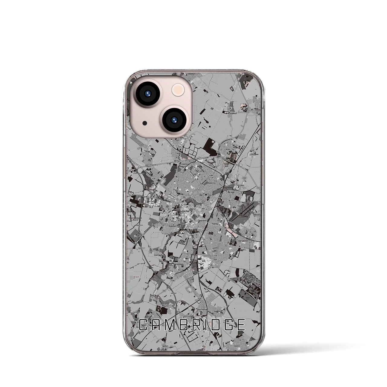 【ケンブリッジ(イギリス)】地図柄iPhoneケース(クリアタイプ)