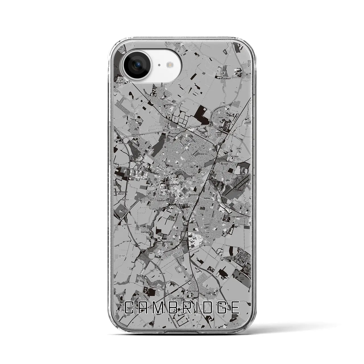 【ケンブリッジ(イギリス)】地図柄iPhoneケース(クリアタイプ)