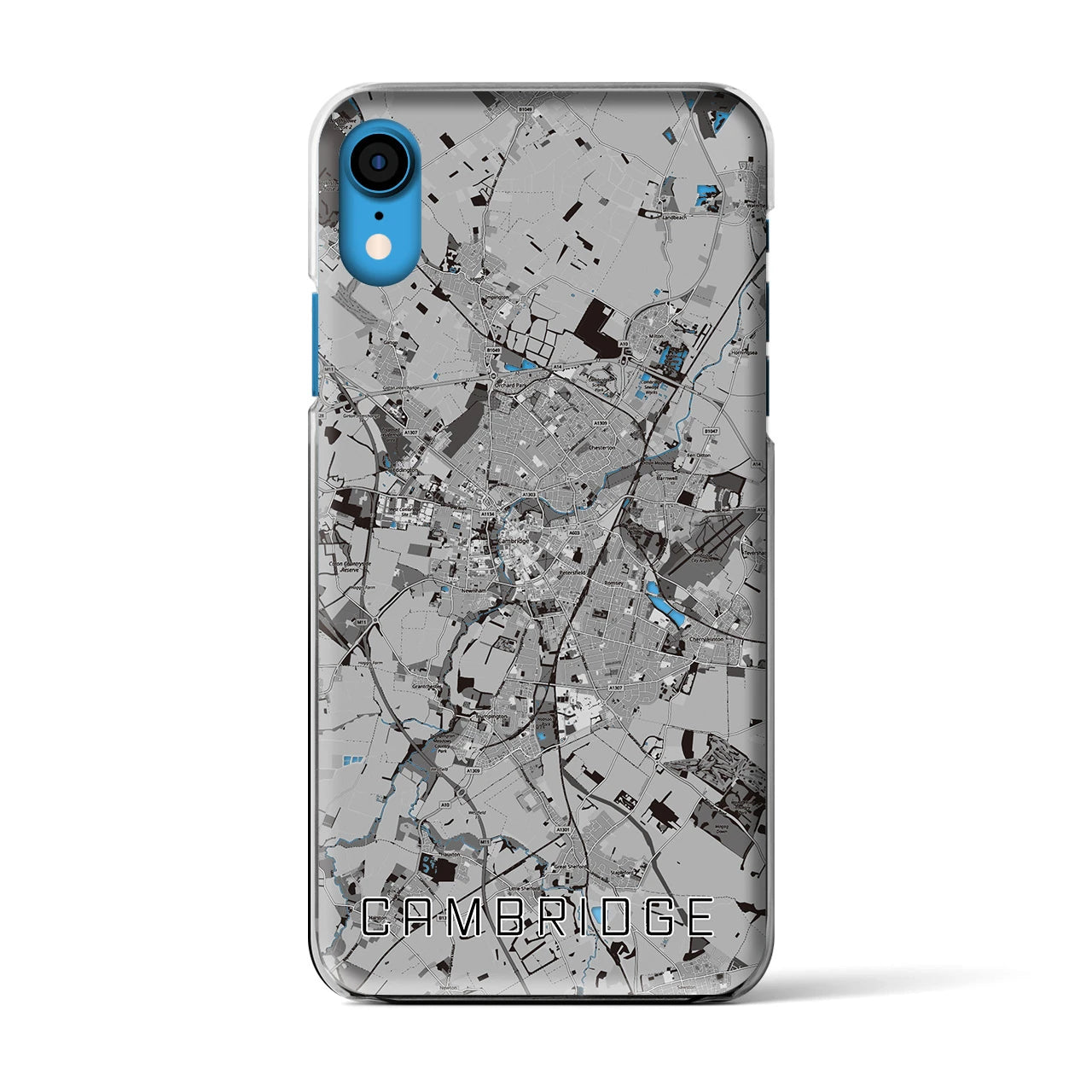 【ケンブリッジ(イギリス)】地図柄iPhoneケース(クリアタイプ)