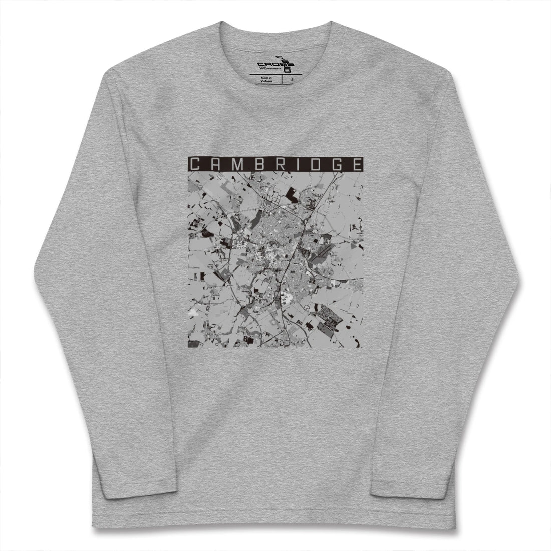 【ケンブリッジ(イギリス)】地図柄ロングスリーブTシャツ