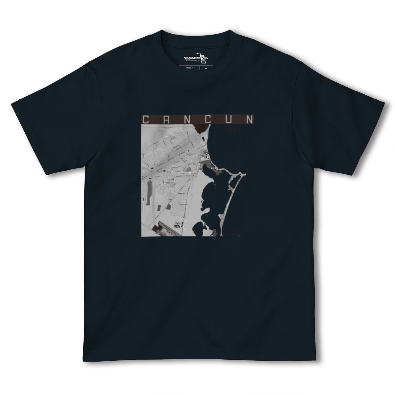 【カンクン(メキシコ)】地図柄ヘビーウェイトTシャツ