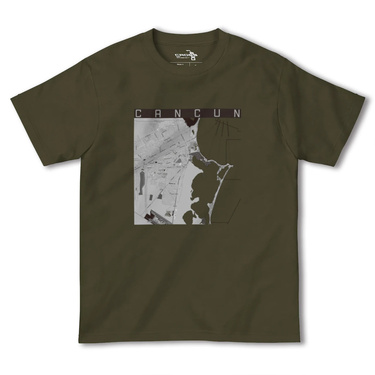 【カンクン(メキシコ)】地図柄ヘビーウェイトTシャツ