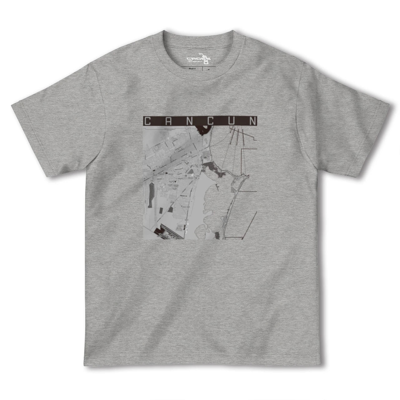 【カンクン(メキシコ)】地図柄ヘビーウェイトTシャツ