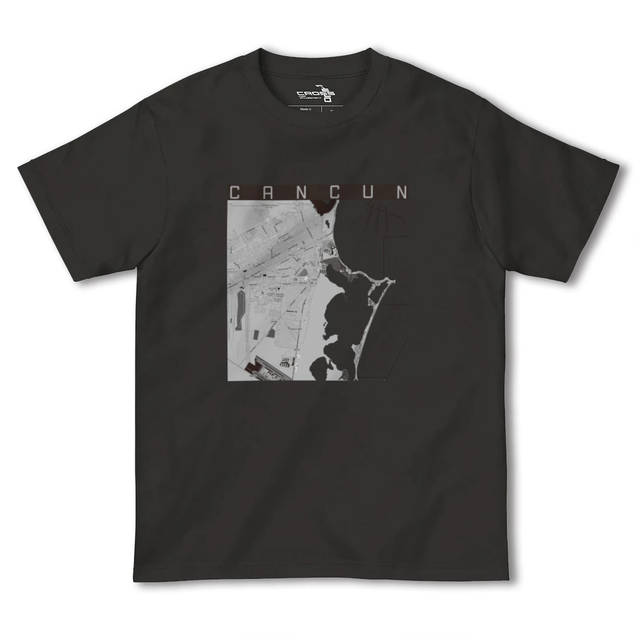 【カンクン(メキシコ)】地図柄ヘビーウェイトTシャツ